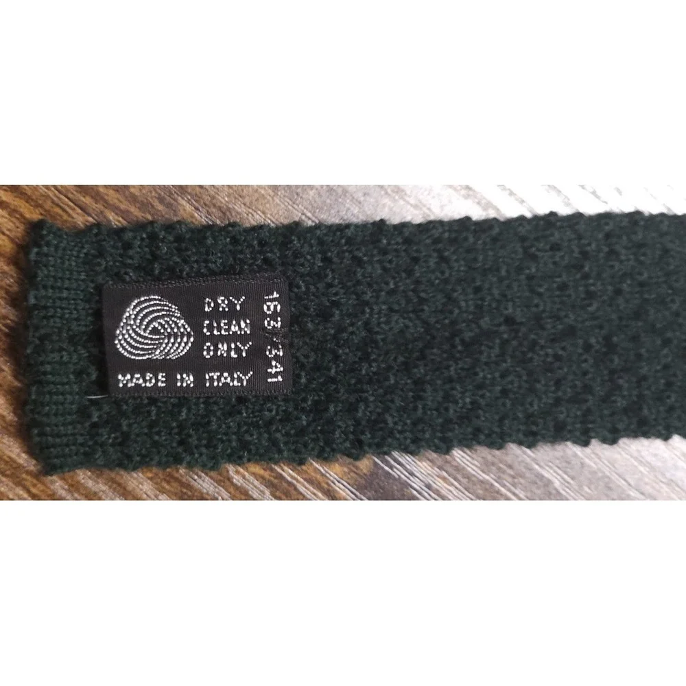Polo Ralph Lauren Vintage Green Knit‎ Silk Tie 2